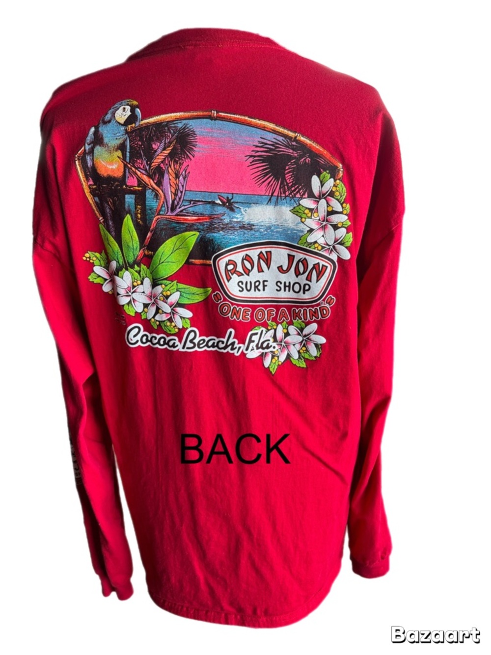 Ron Jon Red Surf Shop Graphic Long Sleeve Tee UNISEX XXL GRAPIC’s on BACK&SLEEVE - Picture 3 of 13
